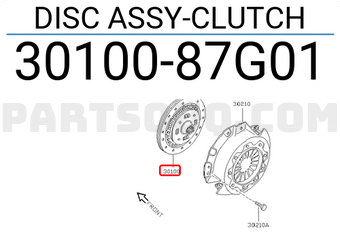 Nissan 3010087G01 DISC ASSY-CLUTCH