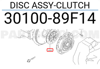 Nissan 3010089F14 DISC ASSY-CLUTCH