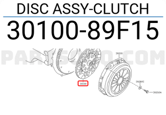 Nissan 3010089F15 DISC ASSY-CLUTCH