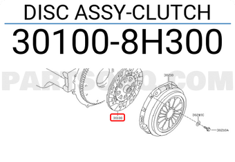 Nissan 301008H300 DISC ASSY-CLUTCH