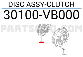 Nissan 30100VB000 DISC ASSY-CLUTCH