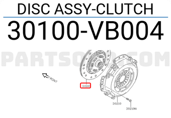 Nissan 30100VB004 DISC ASSY-CLUTCH