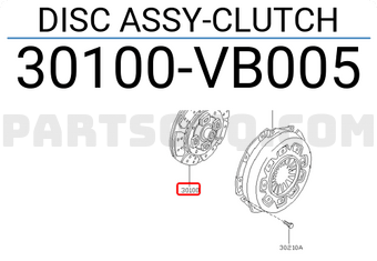 Nissan 30100VB005 DISC ASSY-CLUTCH