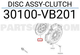 Nissan 30100VB201 DISC ASSY-CLUTCH
