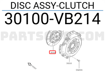Nissan 30100VB214 DISC ASSY-CLUTCH