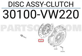 Nissan 30100VW220 DISC ASSY-CLUTCH