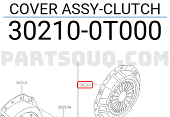 Nissan 302100T000 COVER ASSY-CLUTCH