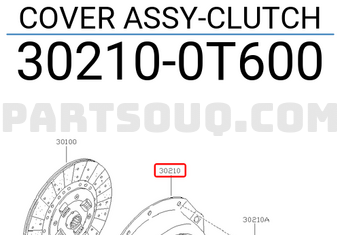 Nissan 302100T600 COVER ASSY-CLUTCH