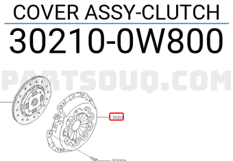 Nissan 302100W800 COVER ASSY-CLUTCH