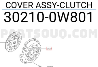 Nissan 302100W801 COVER ASSY-CLUTCH