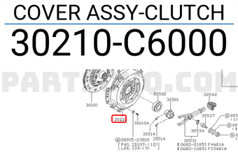 Nissan 30210C6000 COVER ASSY-CLUTCH