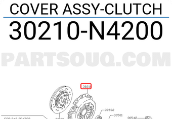 Nissan 30210N4200 COVER ASSY-CLUTCH
