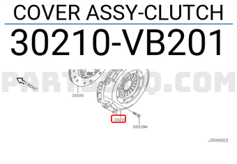 Nissan 30210VB201 COVER ASSY-CLUTCH