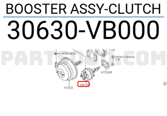 Nissan 30630VB000 BOOSTER ASSY-CLUTCH