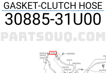 Nissan 3088531U00 GASKET-CLUTCH HOSE