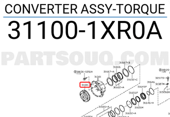 Nissan 311001XR0A CONVERTER ASSY-TORQUE