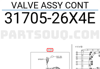 Nissan 3170526X4E VALVE ASSY CONT