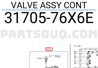 Nissan 3170576X6E VALVE ASSY CONT