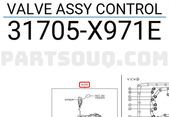 Nissan 31705X971E VALVE ASSY CONTROL