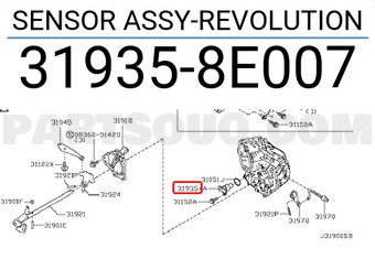Nissan 319358E007 SENSOR ASSY-REVOLUTION