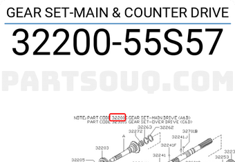 Nissan 3220055S57 GEAR SET-MAIN & COUNTER DRIVE