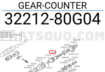 Nissan 3221280G04 GEAR-COUNTER