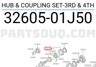 Nissan 3260501J50 HUB & COUPLING SET-3RD & 4TH