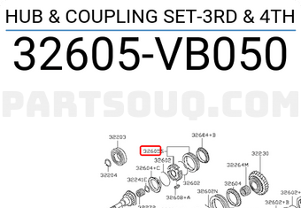 Nissan 32605VB050 HUB & COUPLING SET-3RD & 4TH