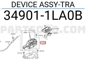 Nissan 349011LA0B DEVICE ASSY-TRA