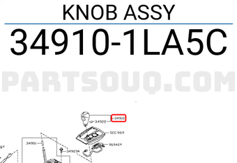 Nissan 349101LA5C KNOB ASSY