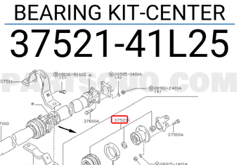 Nissan 3752141L25 BEARING KIT-CENTER