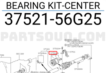 Nissan 3752156G25 BEARING KIT-CENTER