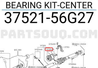 Nissan 3752156G27 BEARING KIT-CENTER
