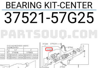 Nissan 3752157G25 BEARING KIT-CENTER