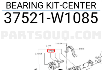 Nissan 37521W1085 BEARING KIT-CENTER
