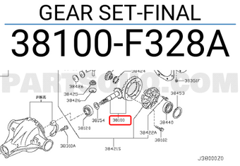 Nissan 38100F328A GEAR SET-FINAL