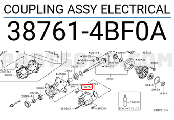 Nissan 387614BF0A COUPLING ASSY ELECTRICAL