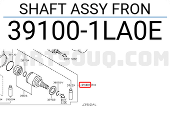 Nissan 391001LA0E SHAFT ASSY FRON