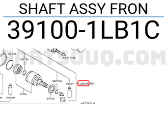 Nissan 391001LB1C SHAFT ASSY FRON