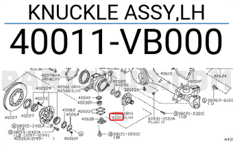 Nissan 40011VB000 KNUCKLE ASSY,LH