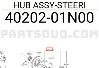 Nissan 4020201N00 HUB ASSY-STEERI