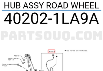 Nissan 402021LA9A HUB ASSY ROAD WHEEL