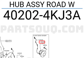 Nissan 402024KJ3A HUB ASSY ROAD W