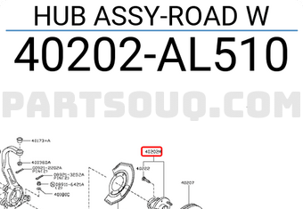 Nissan 40202AL510 HUB ASSY-ROAD W