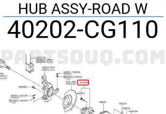 Nissan 40202CG110 HUB ASSY-ROAD W