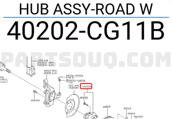 Nissan 40202CG11B HUB ASSY-ROAD W