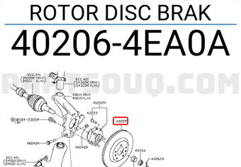 Nissan 402064EA0A ROTOR DISC BRAK