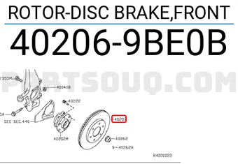 Nissan 402069BE0B ROTOR-DISC BRAKE,FRONT