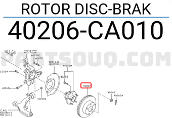 Nissan 40206CA010 ROTOR DISC-BRAK