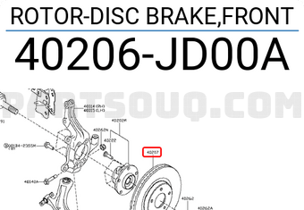 Nissan 40206JD00A ROTOR-DISC BRAKE,FRONT